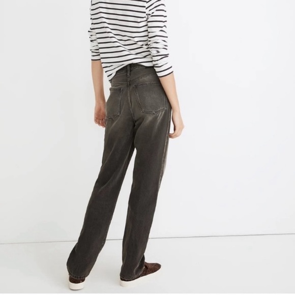 Madewell The Dadjean Lockside Wash Black Denim Jeans Grey - Picture 3 of 9